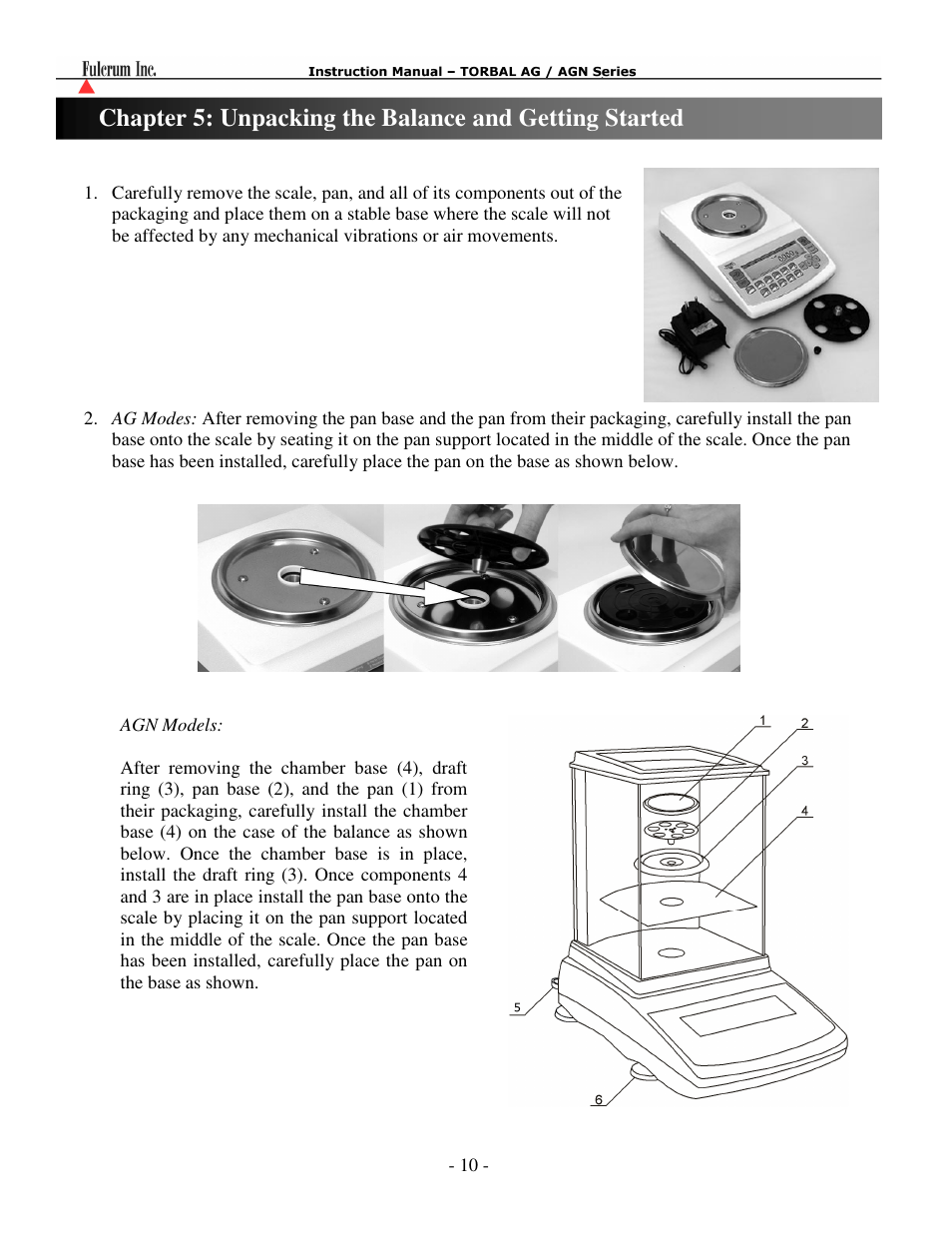 Unpacking balance and getting started | Torbal AGN100 User Manual | Page 11 / 73