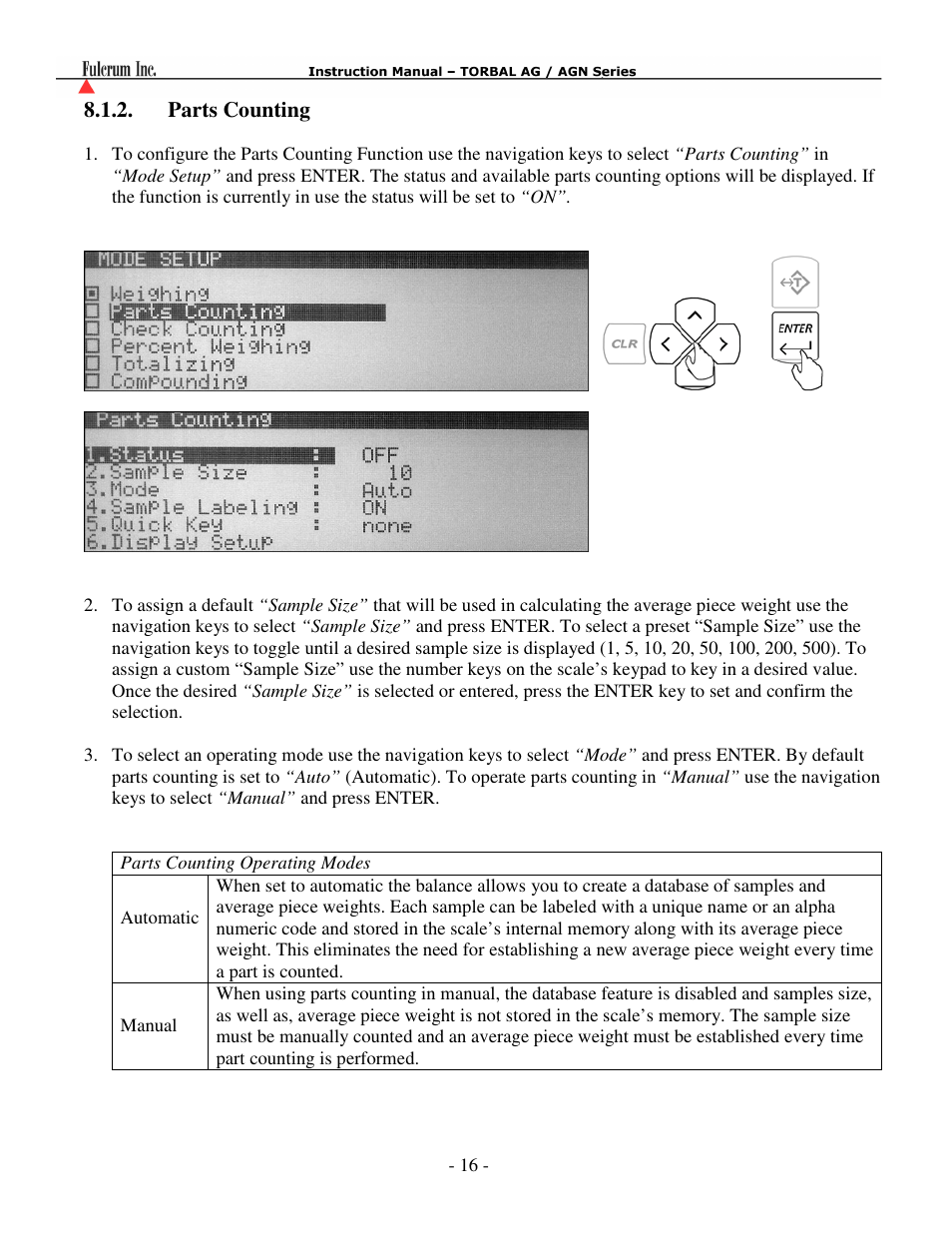 Parts counting……………………………………………………………….……….16 | Torbal AGN100 User Manual | Page 17 / 73