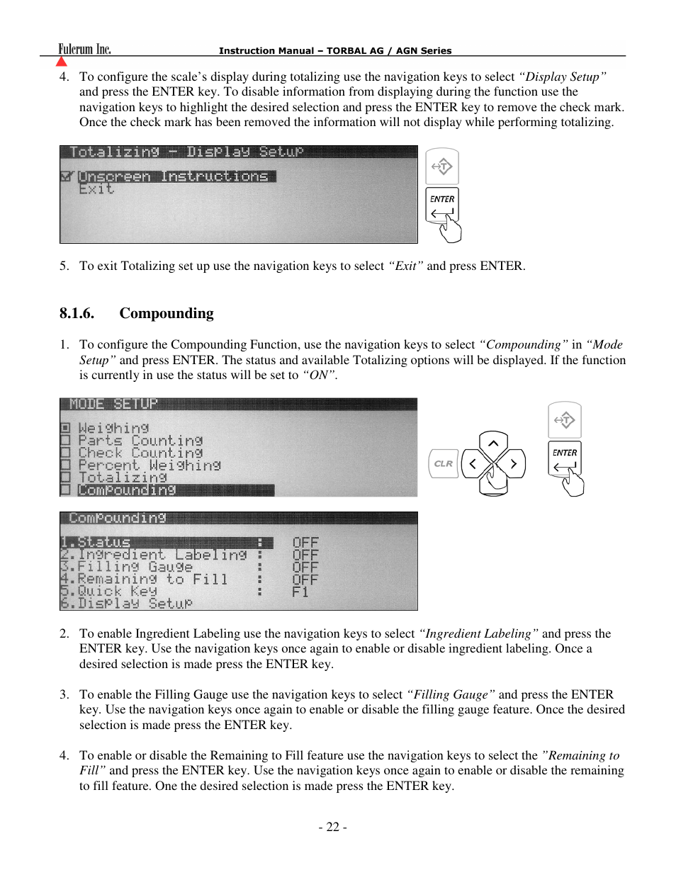 Compounding | Torbal AGN100 User Manual | Page 23 / 73