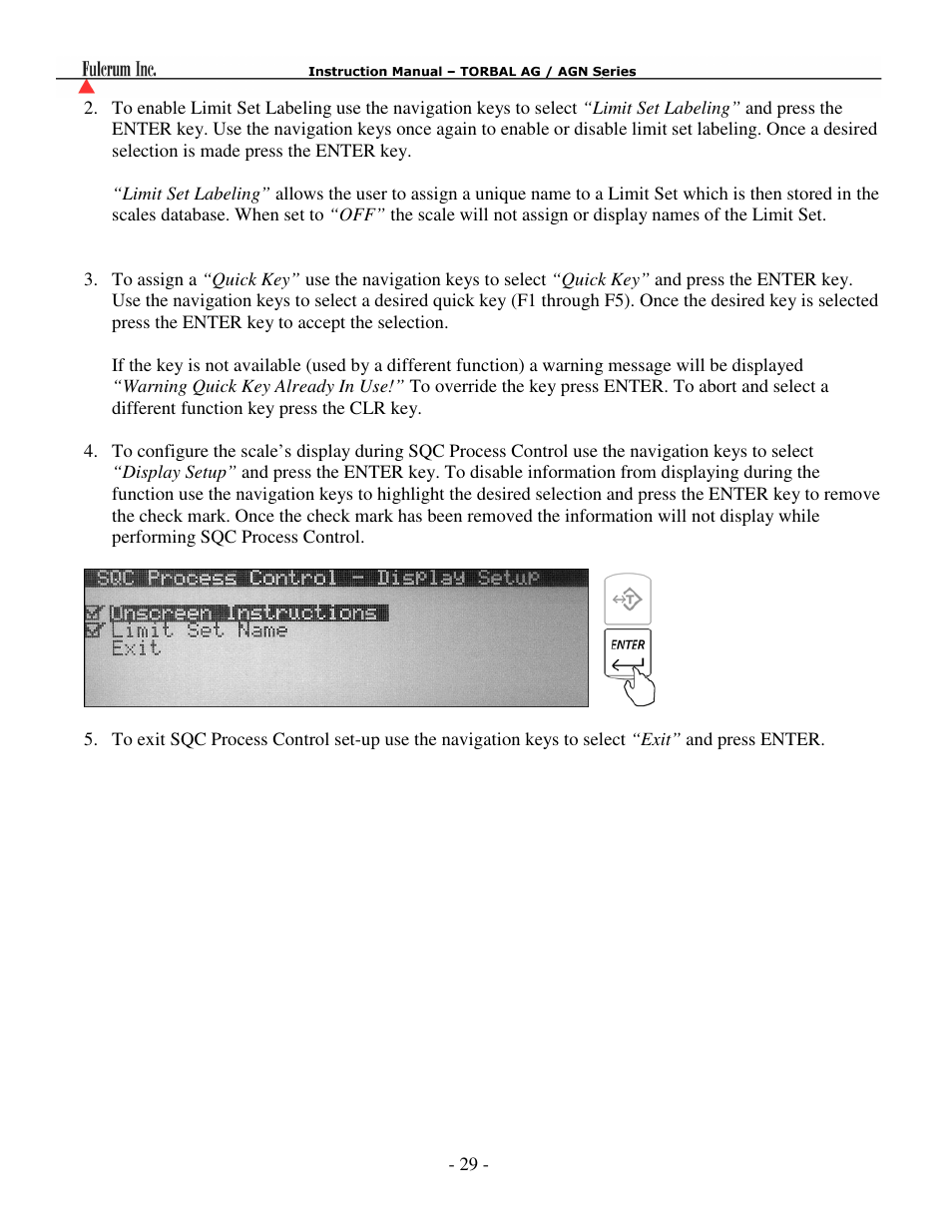 Torbal AGN100 User Manual | Page 30 / 73