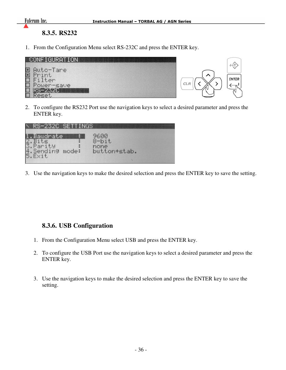 Rs232………………………..…………………………………………….…………36 | Torbal AGN100 User Manual | Page 37 / 73