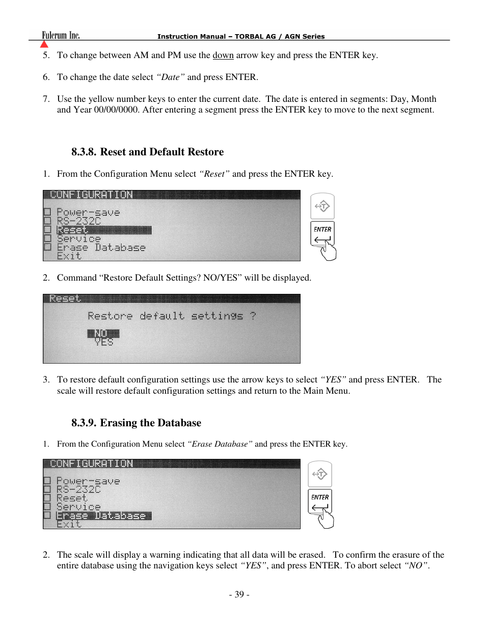 Torbal AGN100 User Manual | Page 40 / 73