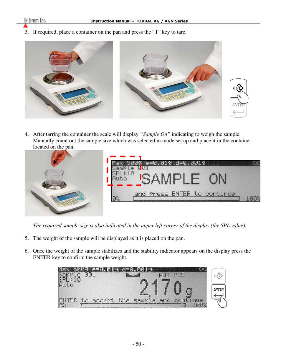 Check counting……………………………………………………………………………49 | Torbal AGN100 User Manual | Page 51 / 73