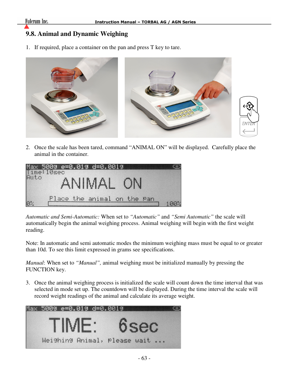 Torbal AGN100 User Manual | Page 64 / 73
