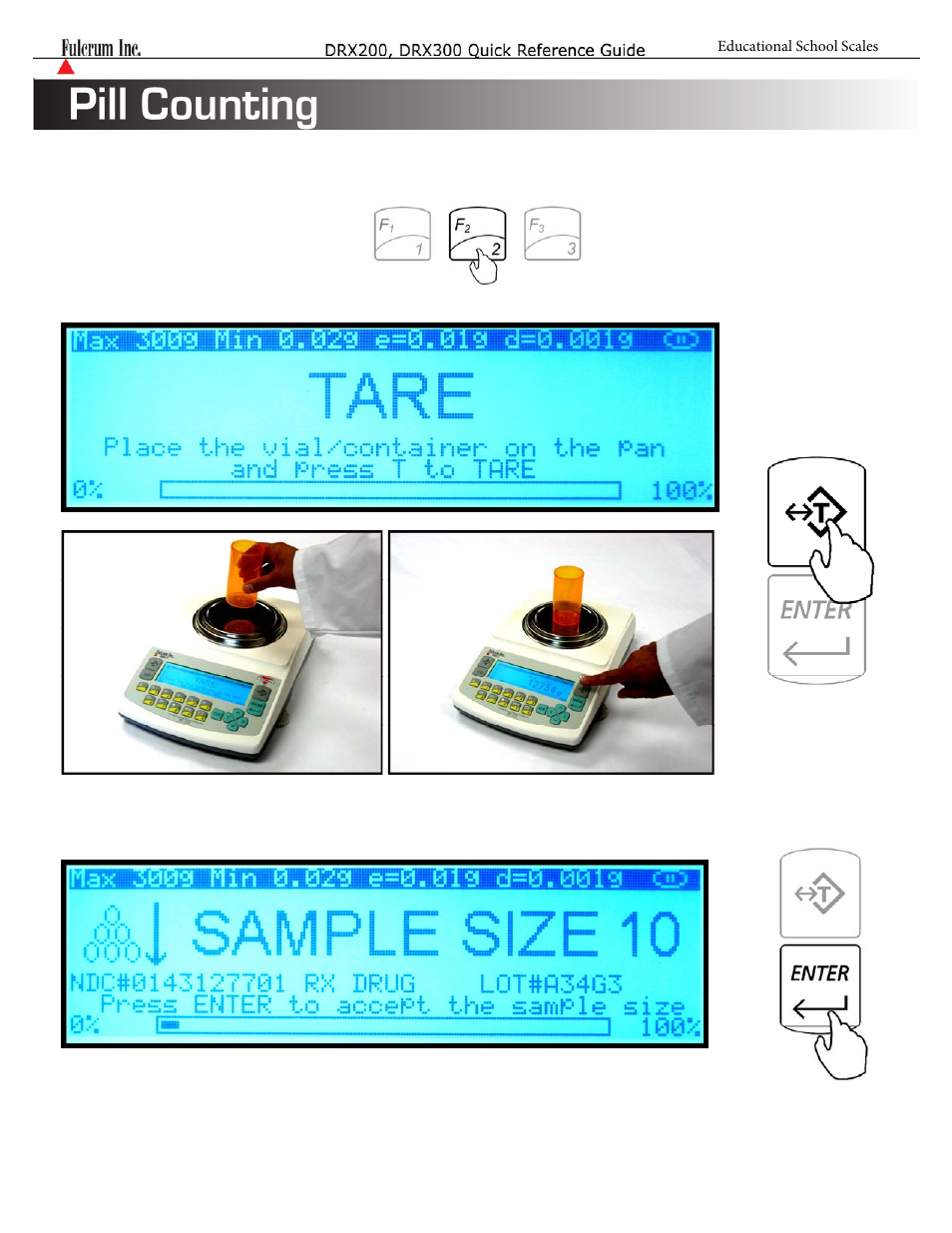 Torbal DRX300 Quick Reference Guides User Manual | 2 pages