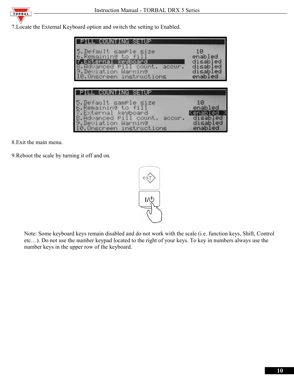Torbal DRX300 Manual User Manual | Page 10 / 50