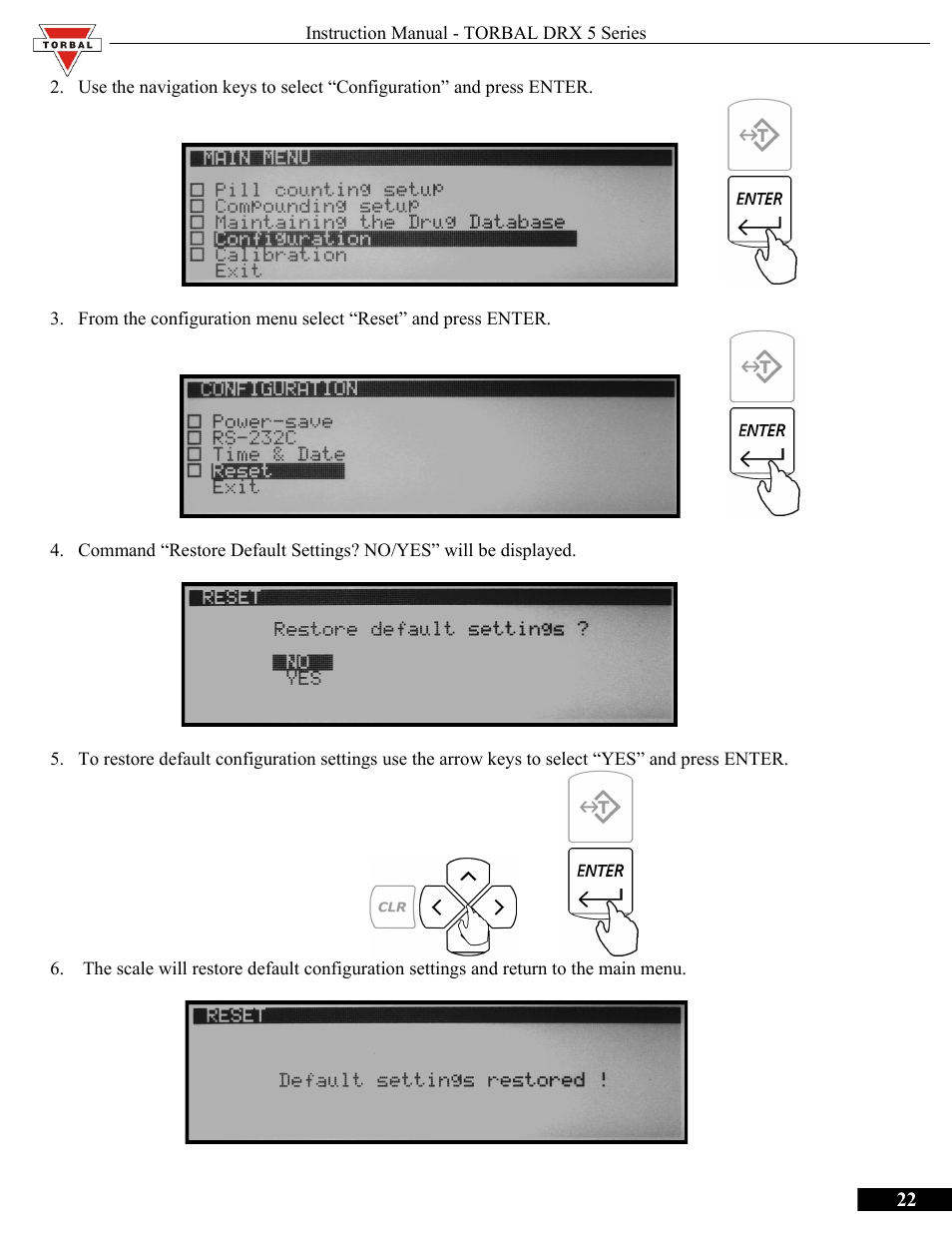 Torbal DRX300 Manual User Manual | Page 22 / 50