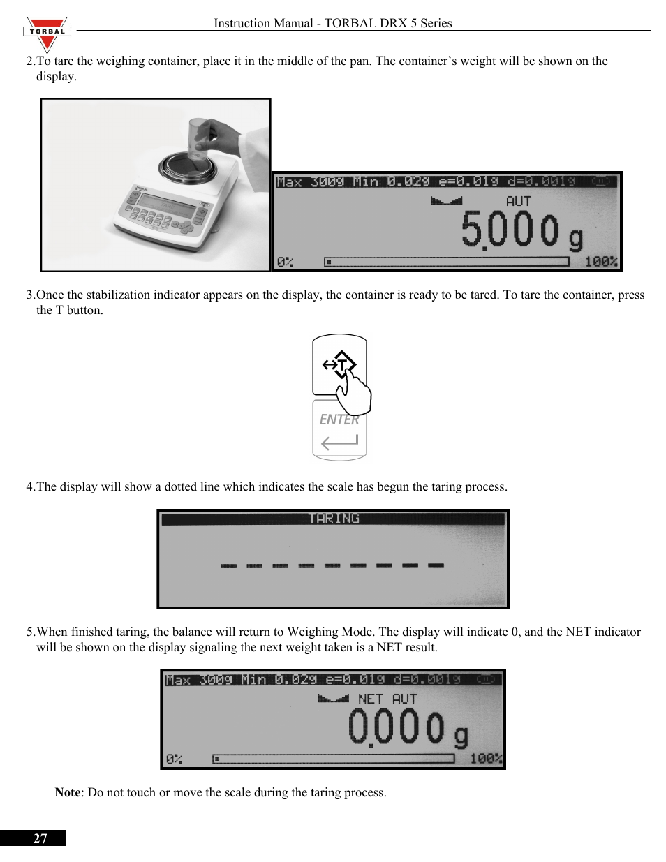 Torbal DRX300 Manual User Manual | Page 27 / 50