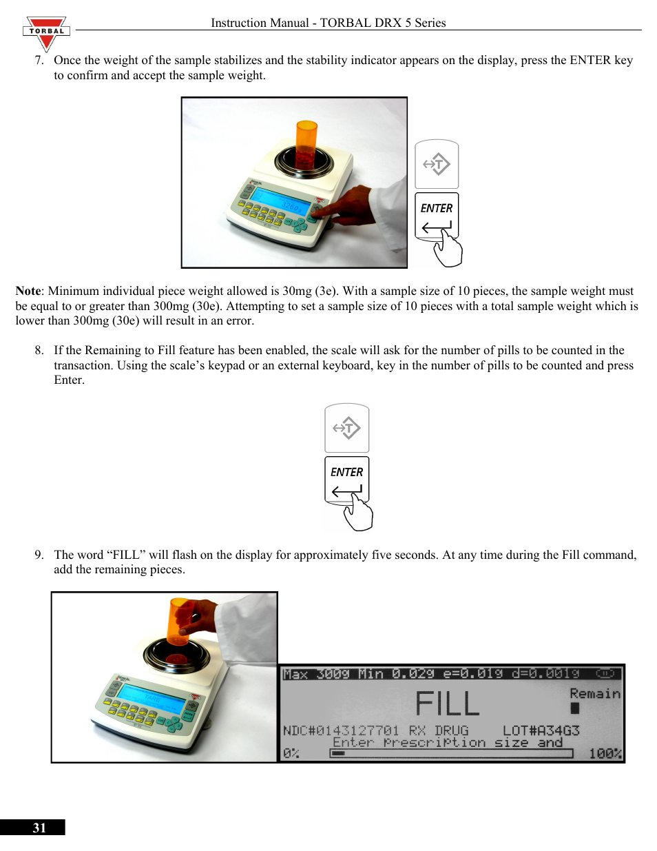 Torbal DRX300 Manual User Manual | Page 31 / 50