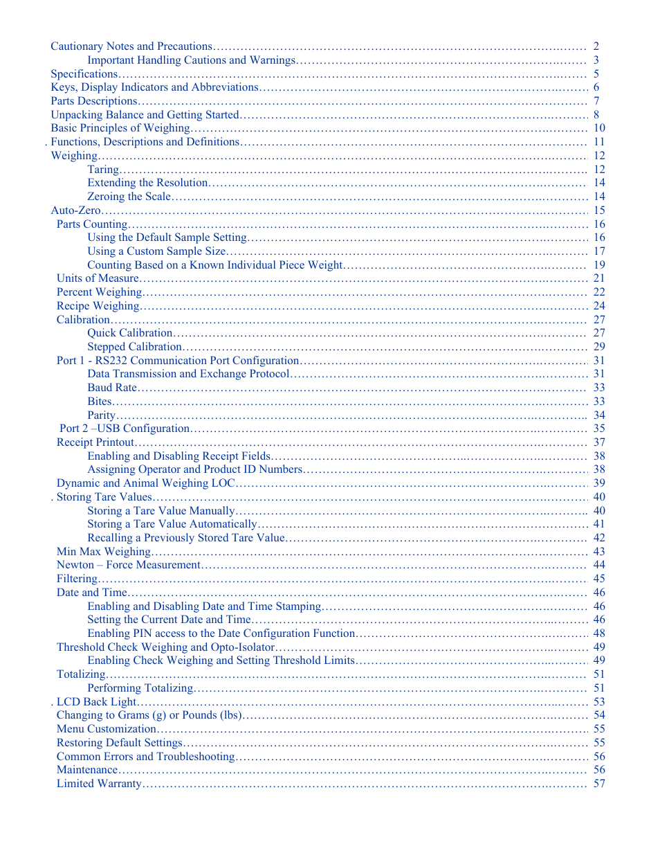 Torbal BA Bench Series User Manual | 57 pages