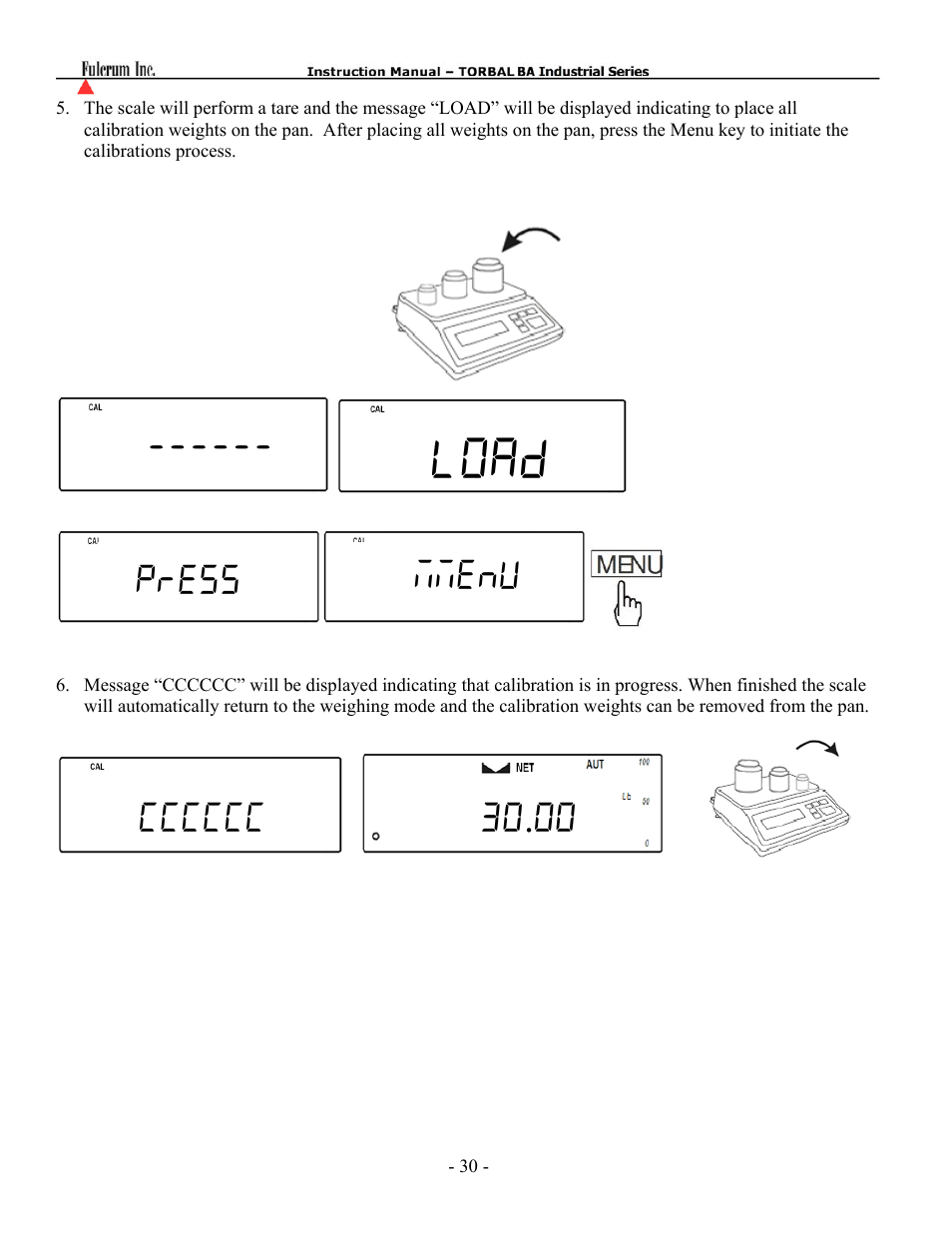 Load | Torbal BA Bench Series User Manual | Page 30 / 57