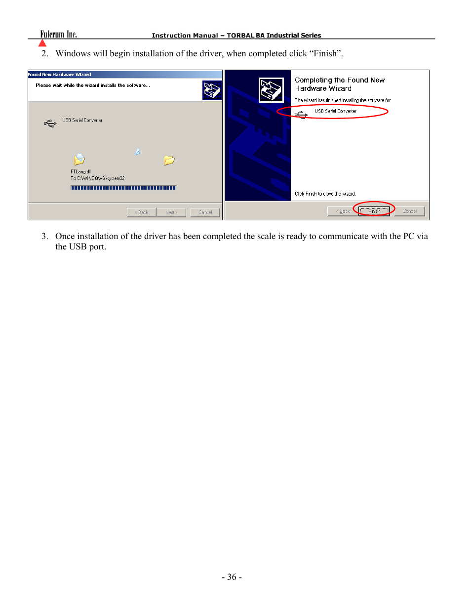 Torbal BA Bench Series User Manual | Page 36 / 57