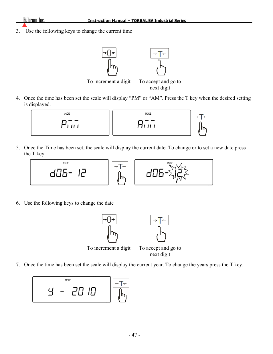 Torbal BA Bench Series User Manual | Page 47 / 57