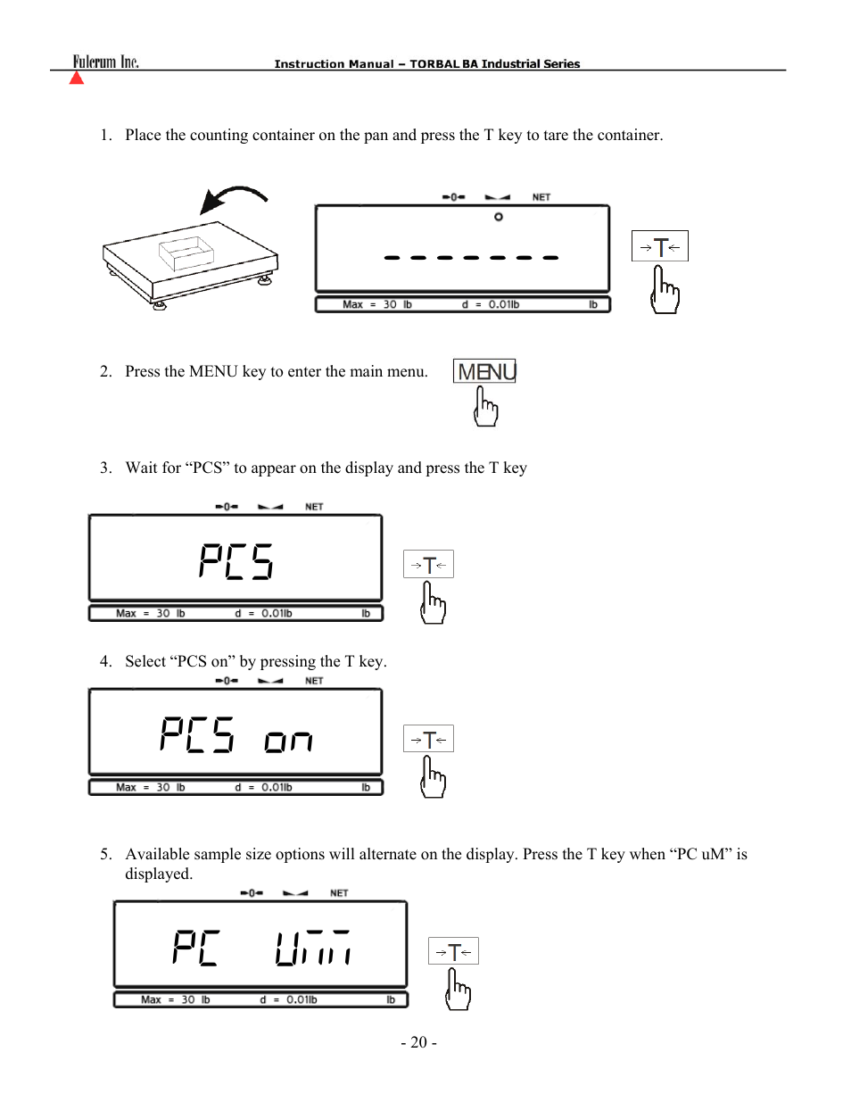 Pcs pcs on pc umm | Torbal BA Platform Series User Manual | Page 21 / 59