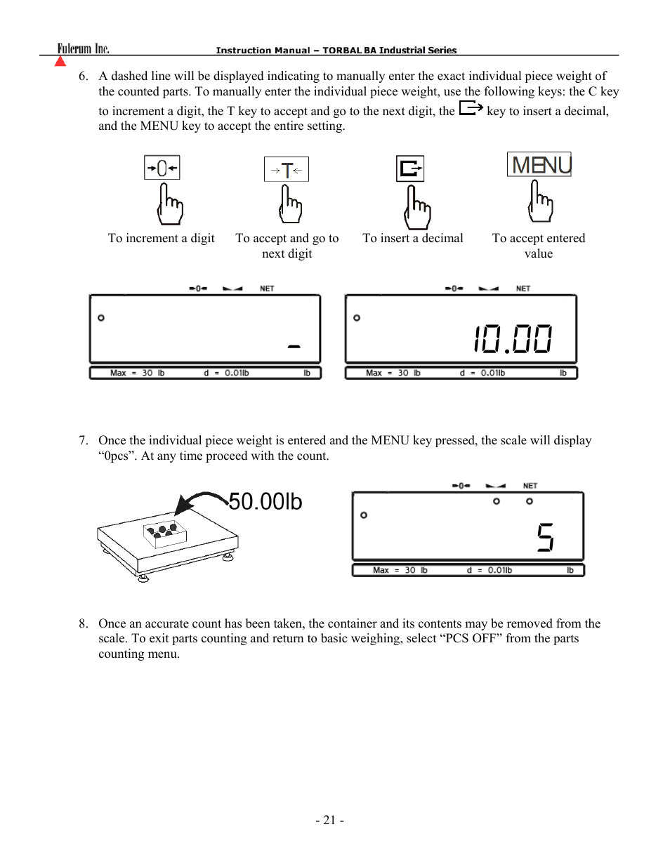Torbal BA Platform Series User Manual | Page 22 / 59