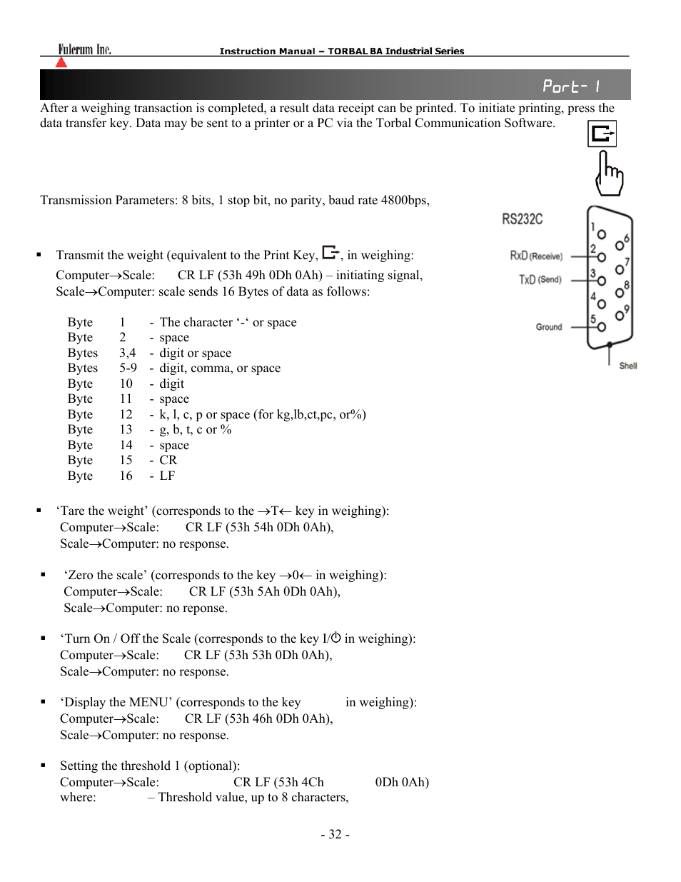 Torbal BA Platform Series User Manual | Page 33 / 59