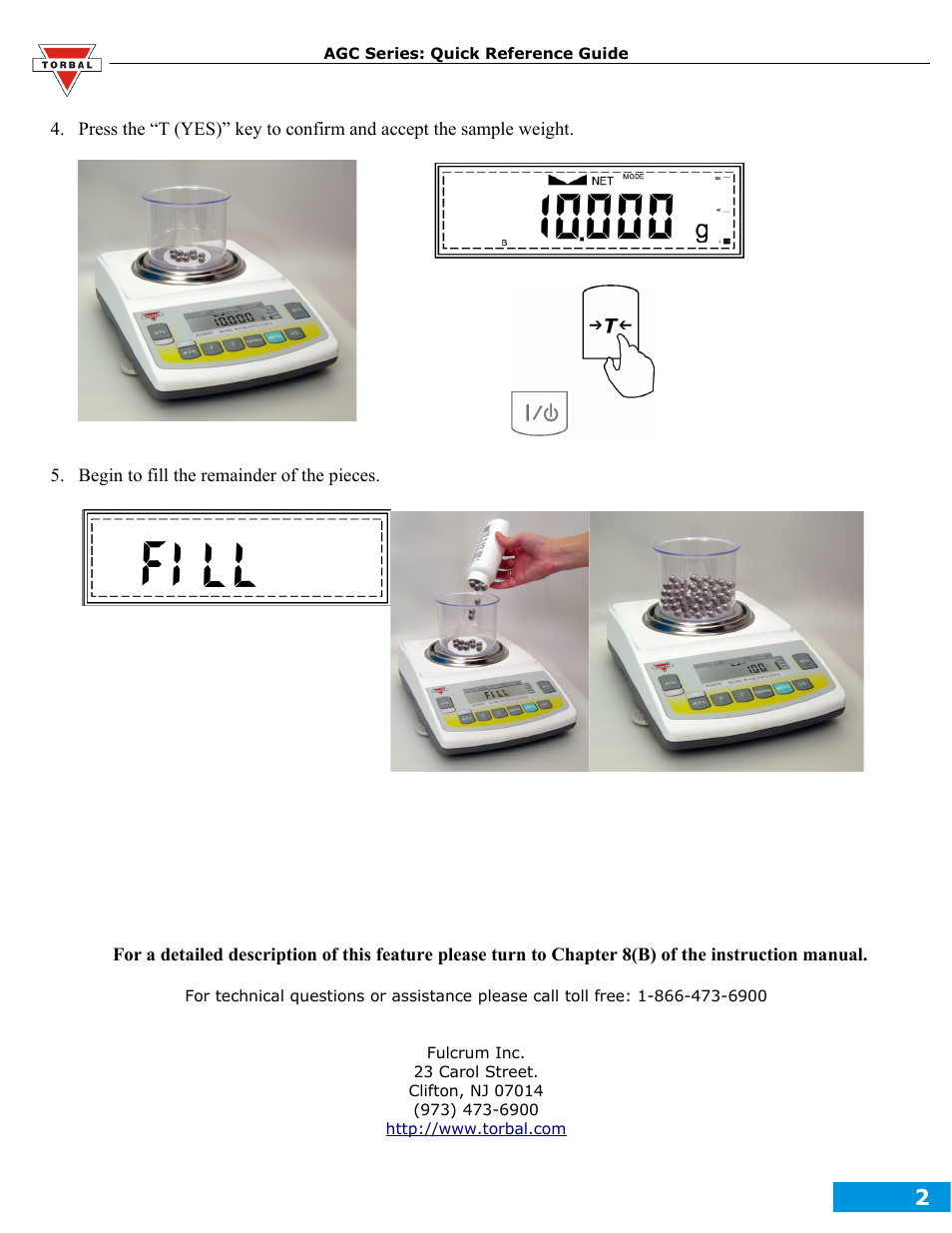 Torbal AGC Series Animal Weighing User Manual | Page 2 / 2