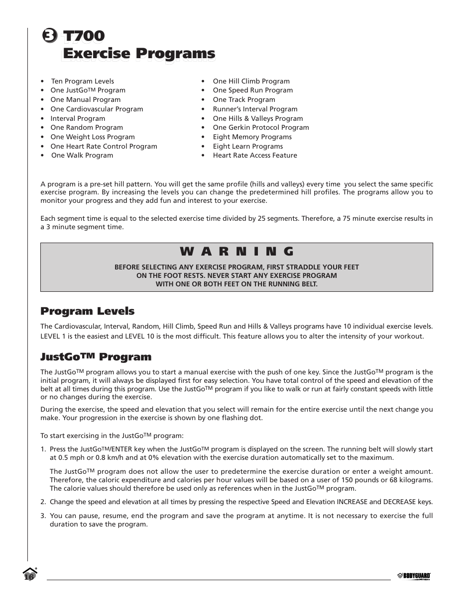 Bodyguard T700 User Manual | Page 16 / 36