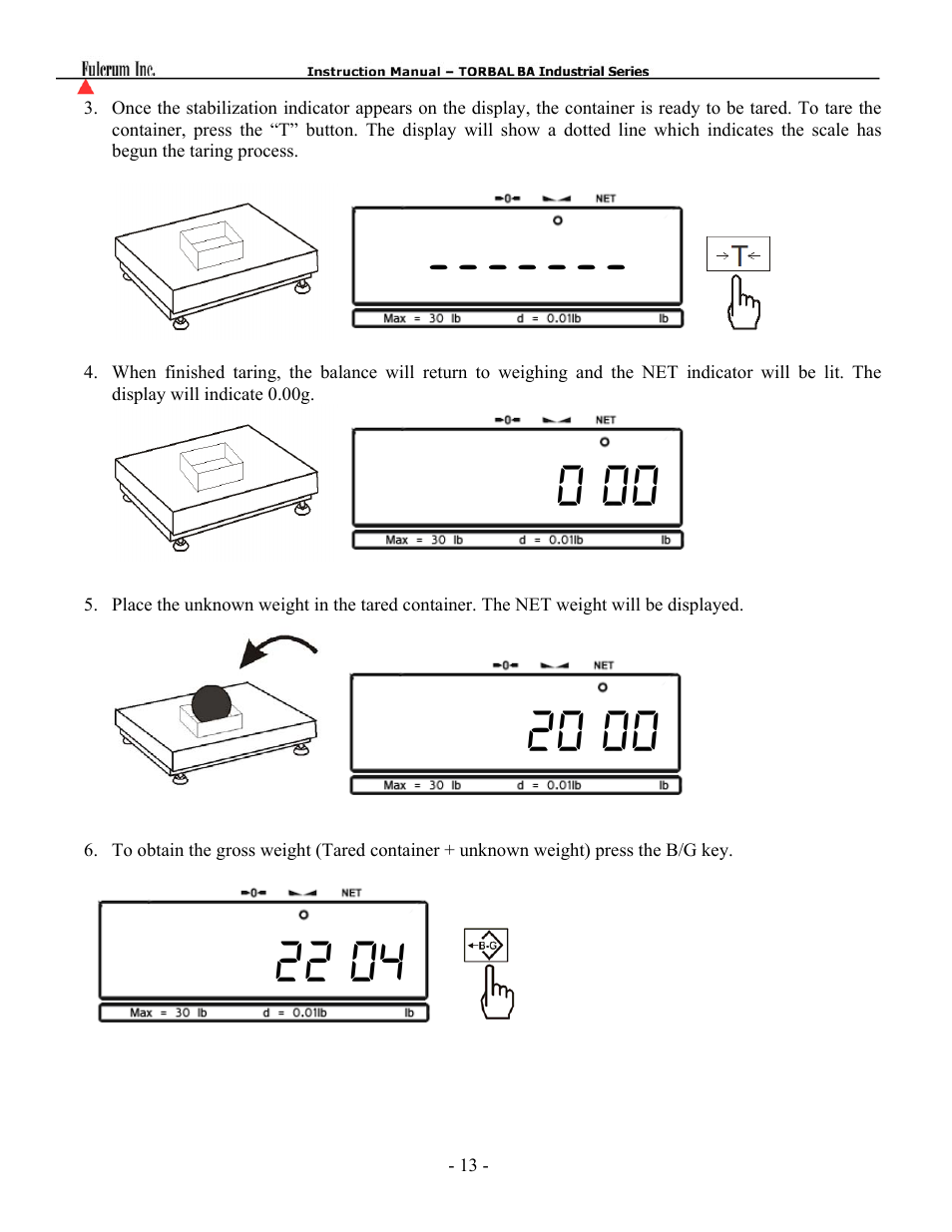 Torbal BA Industrial Platform User Manual | Page 13 / 57