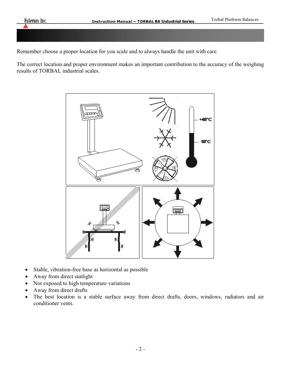 Torbal BA Industrial Platform User Manual | Page 2 / 57