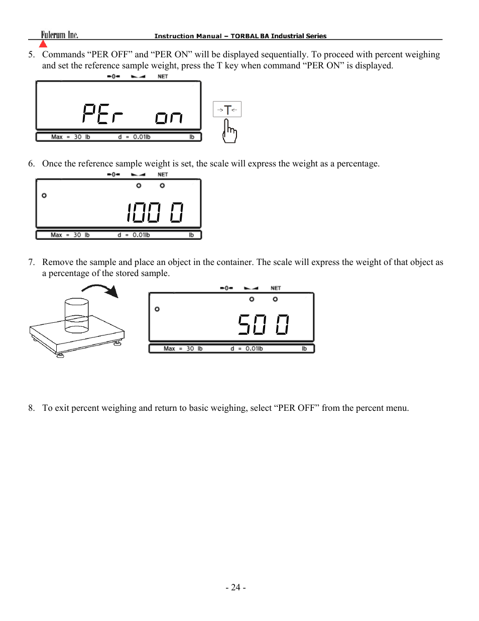 Torbal BA Industrial Platform User Manual | Page 24 / 57