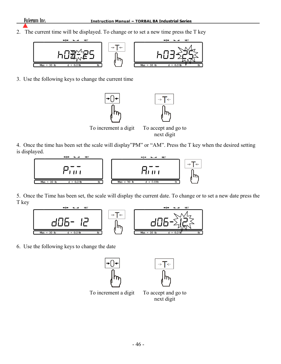 H03-25 | Torbal BA Industrial Platform User Manual | Page 46 / 57