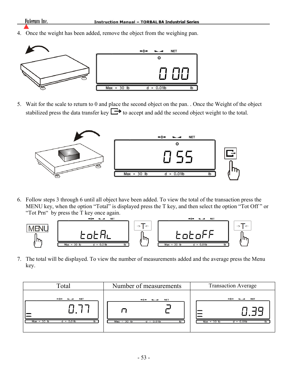 Torbal BA Industrial Platform User Manual | Page 53 / 57