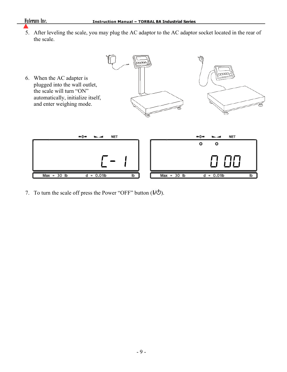 C-1 0.00 | Torbal BA Industrial Platform User Manual | Page 9 / 57
