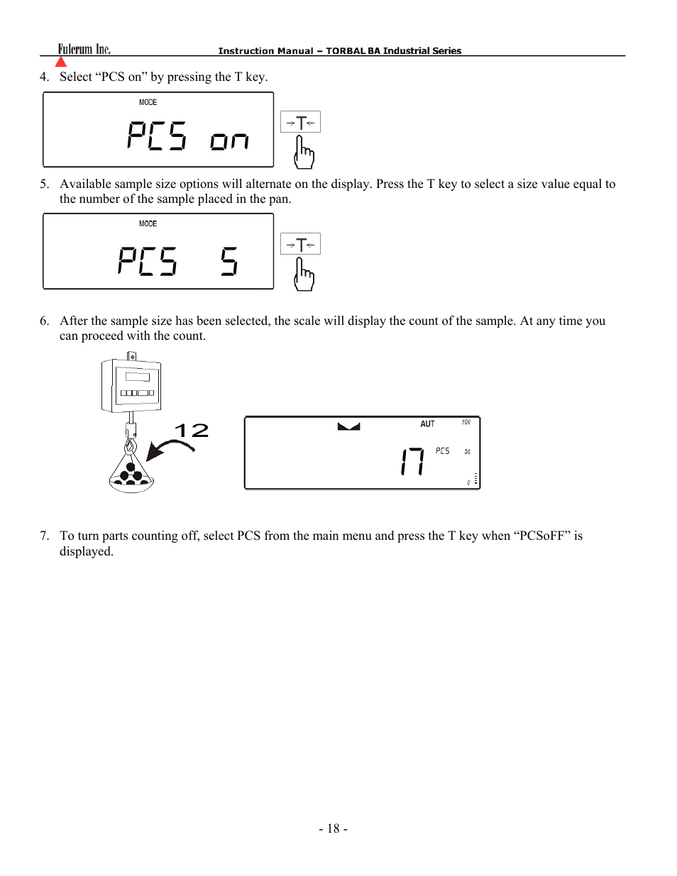 Pcs on pcs 5 17 | Torbal BAS Series User Manual | Page 19 / 59