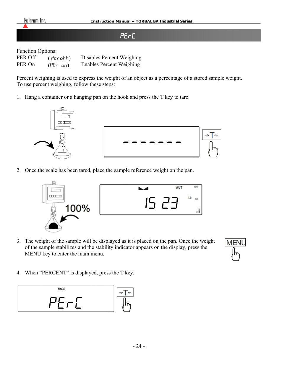 Perc | Torbal BAS Series User Manual | Page 25 / 59