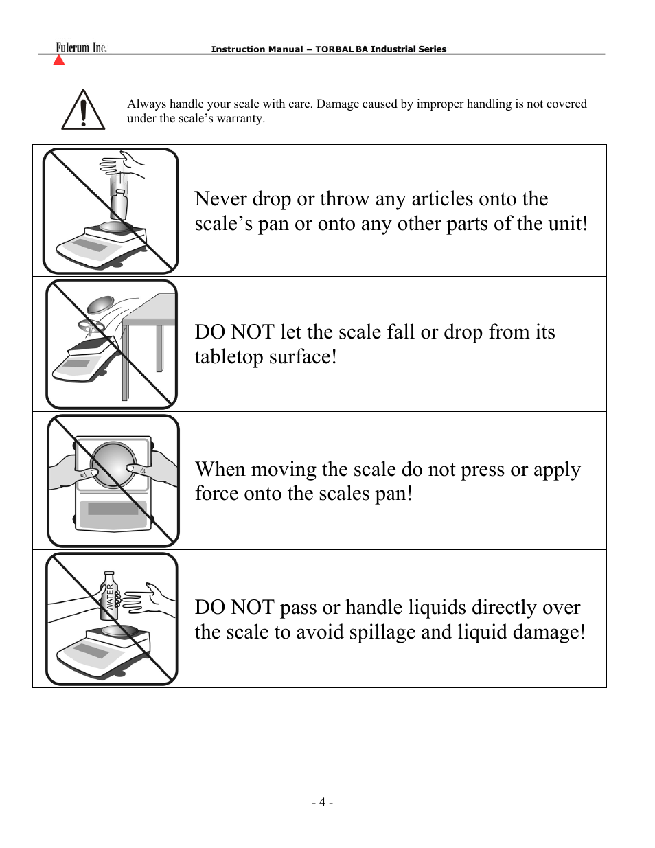Torbal BTA Series User Manual | Page 5 / 62