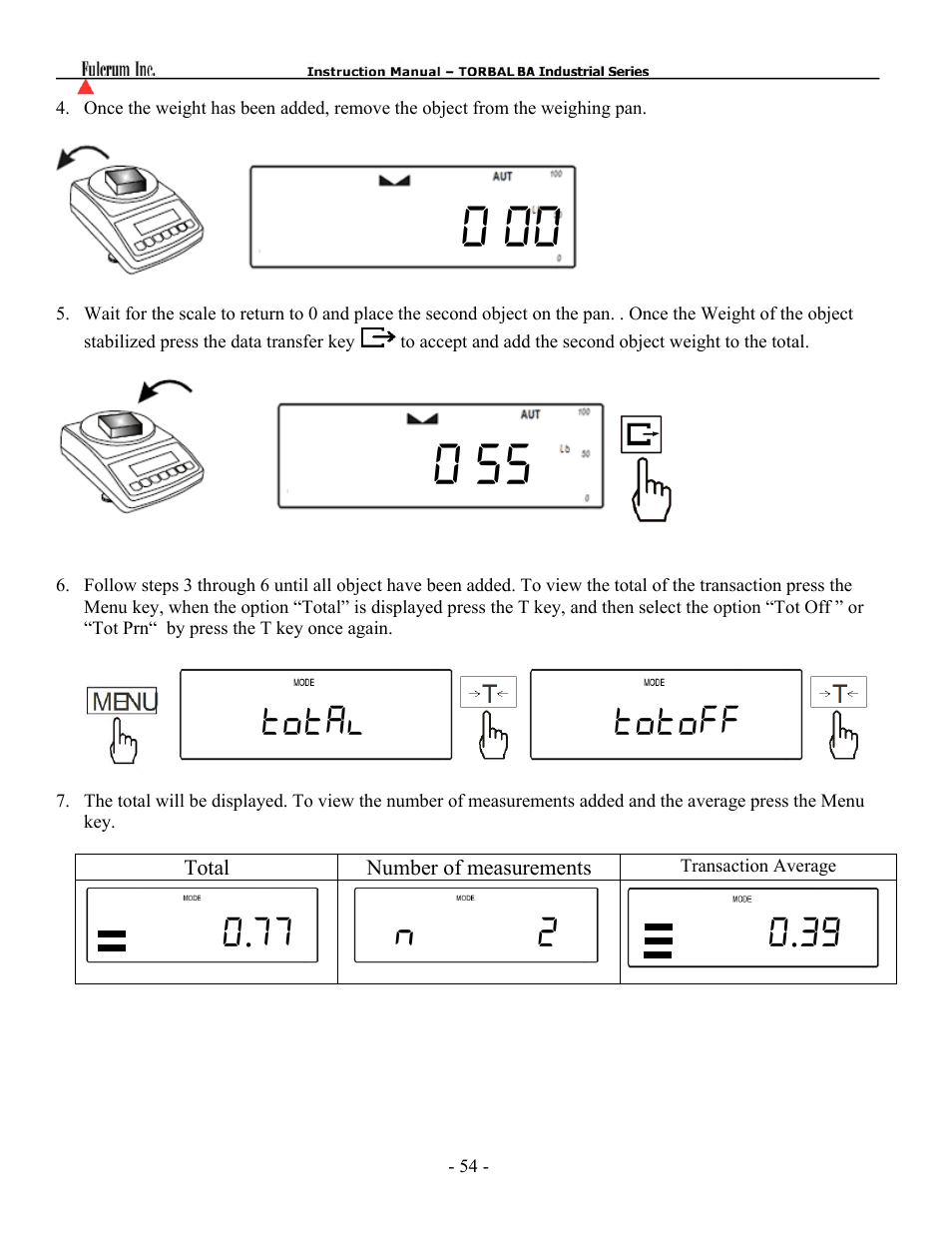 Torbal BTA Series User Manual | Page 55 / 62