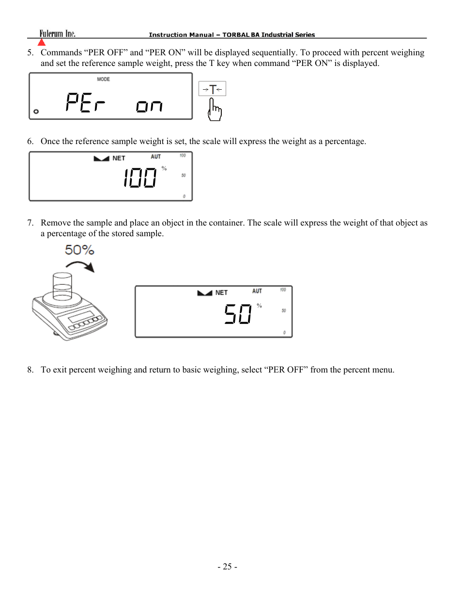 Torbal BT Precision Portable User Manual | Page 25 / 60