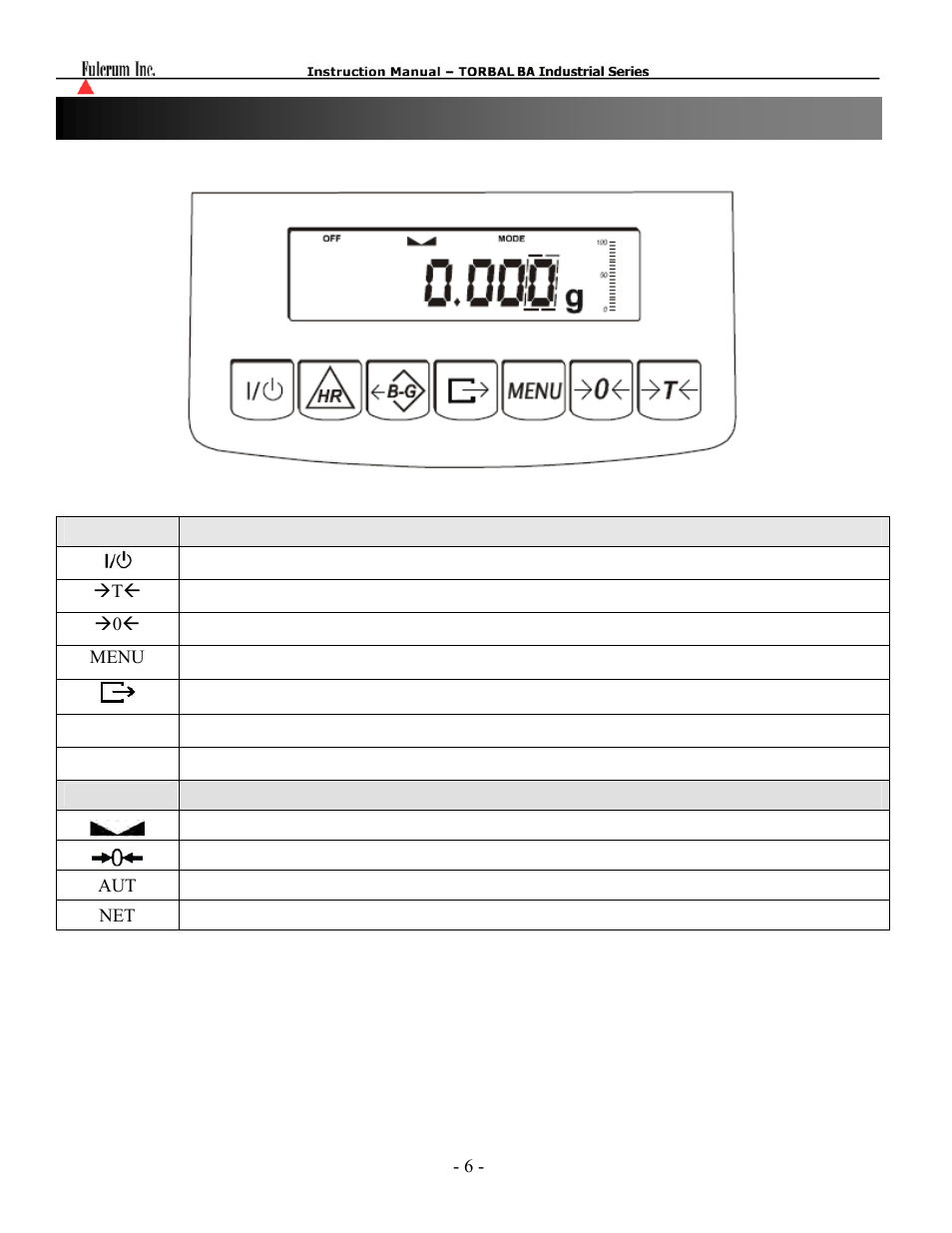 Torbal BT Precision Portable User Manual | Page 6 / 60