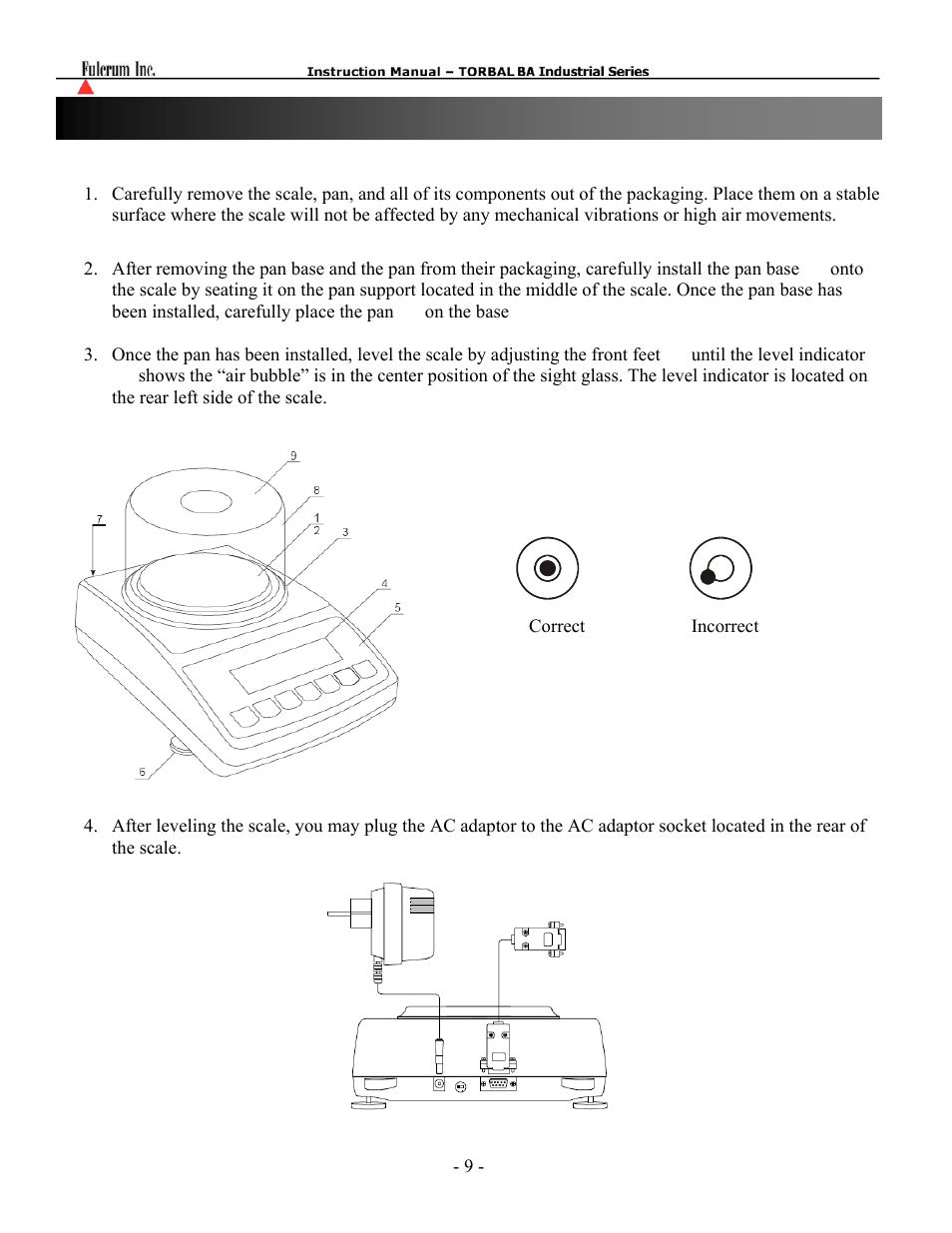 Torbal BT Precision Portable User Manual | Page 9 / 60
