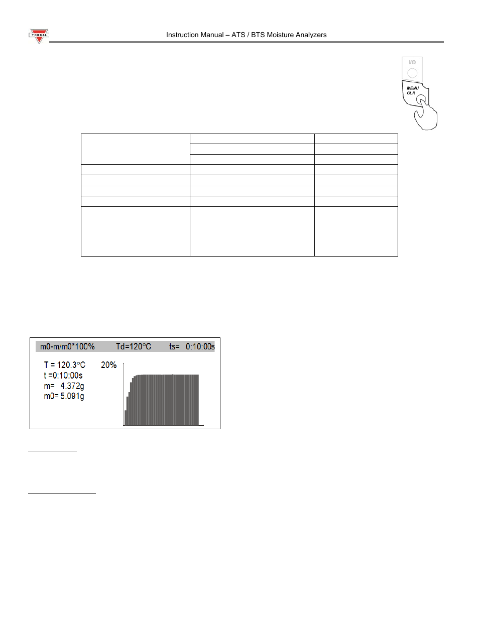 Torbal ATS120 User Manual | Page 20 / 39