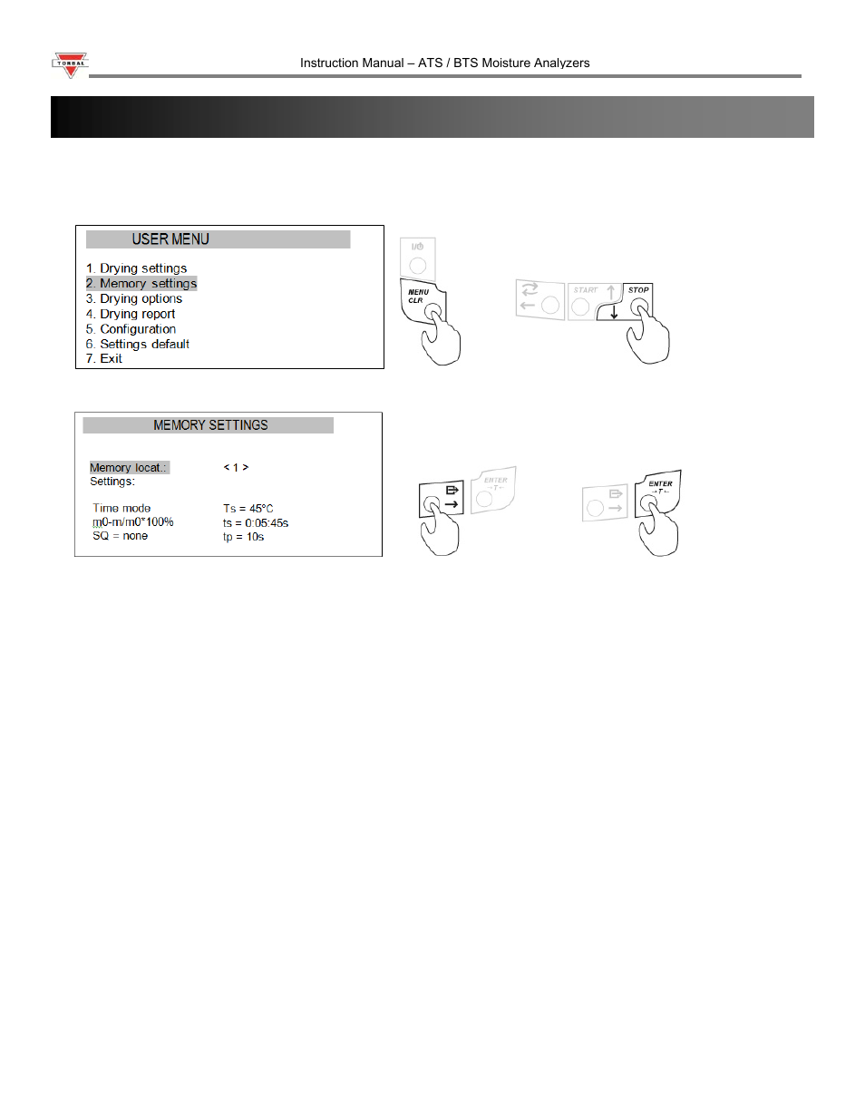 Chapter 12: loading saved profiles and parameters | Torbal ATS120 User Manual | Page 21 / 39