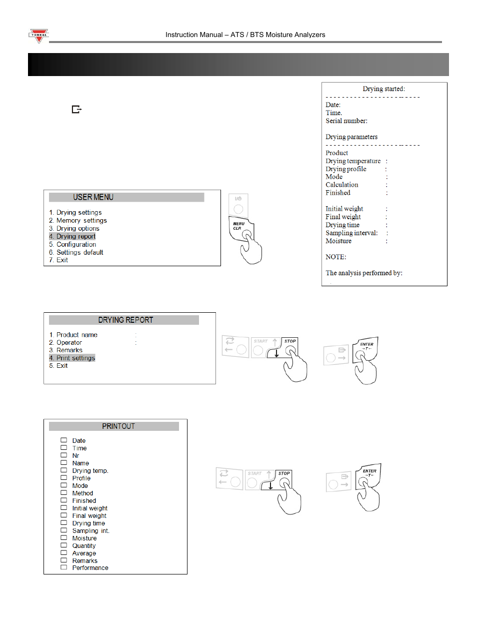 Torbal ATS120 User Manual | Page 25 / 39