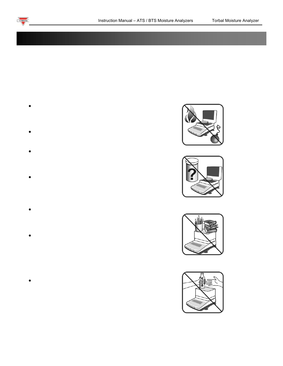 Warning | Torbal ATS120 User Manual | Page 3 / 39