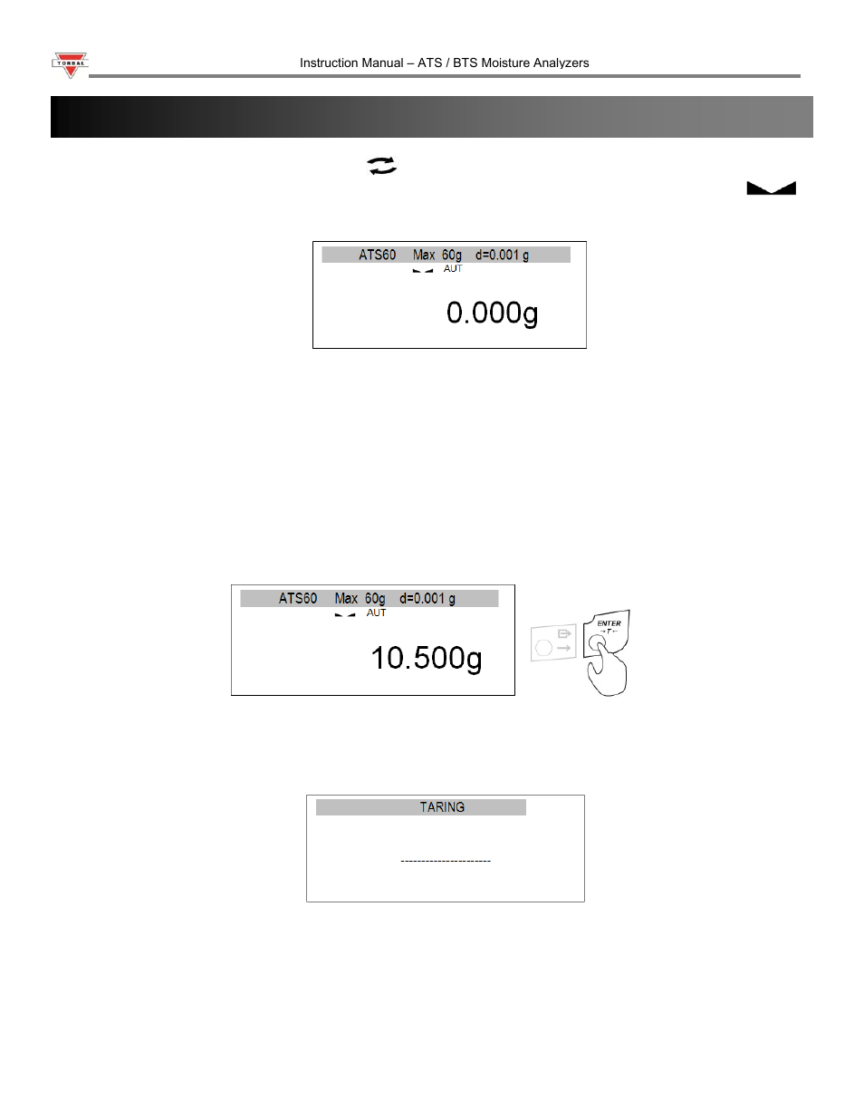 Chapter 22: weighing | Torbal ATS120 User Manual | Page 33 / 39