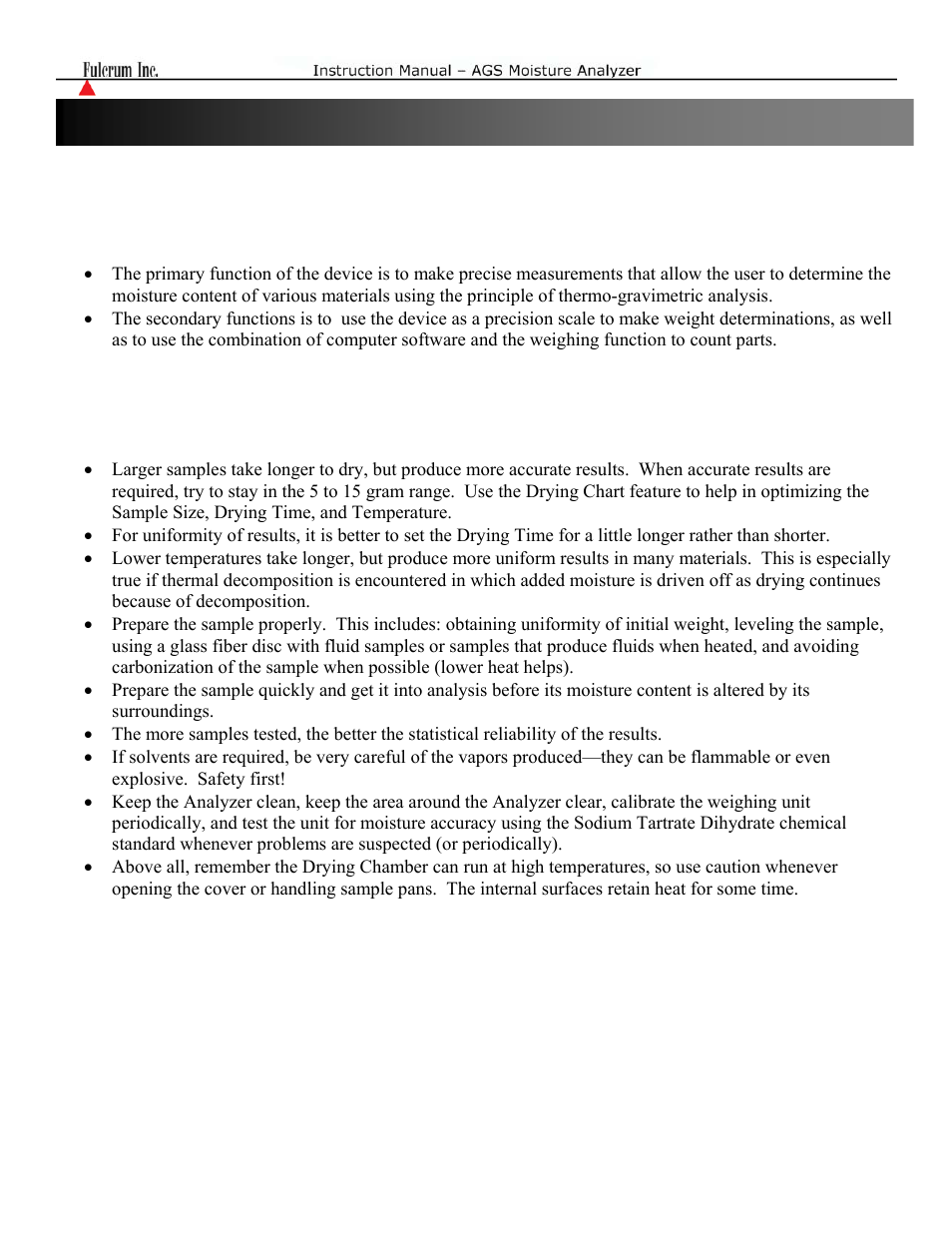 Chapter 3: introduction | Torbal AGS100 250C PRO Manual User Manual | Page 7 / 48