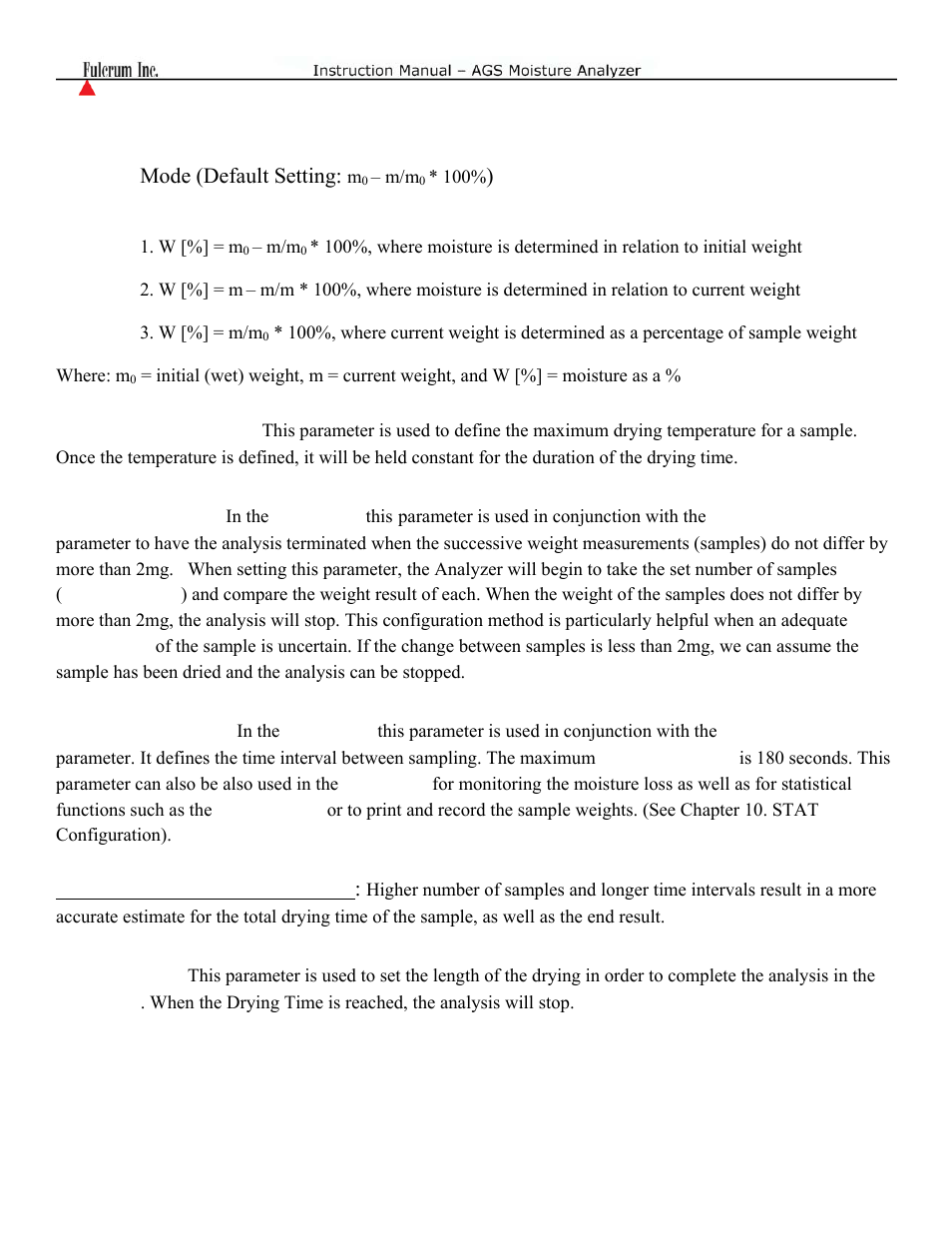 Torbal AGS Moisture Analyzer Instruction Manual User Manual | Page 12 / 48