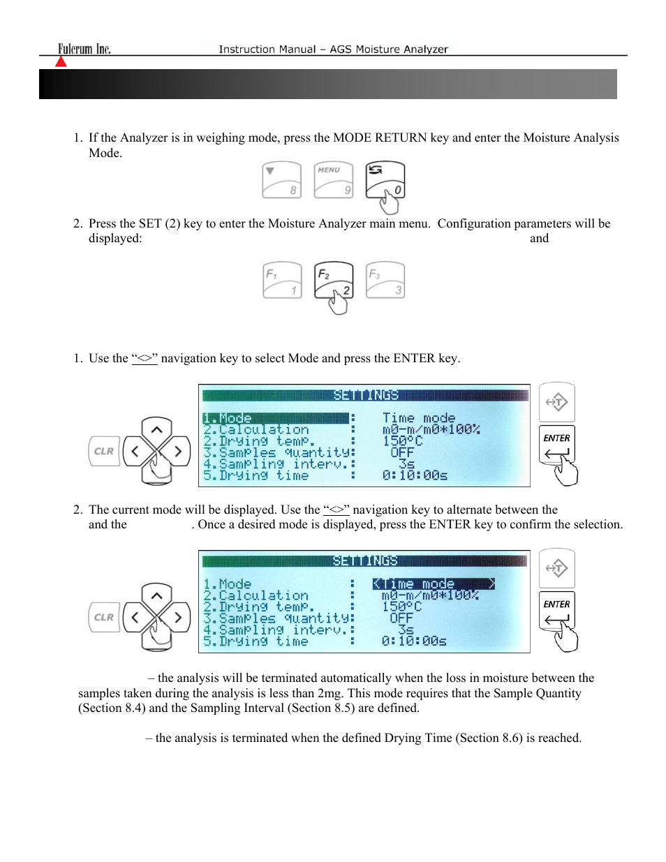 Torbal AGS Moisture Analyzer Instruction Manual User Manual | Page 13 / 48