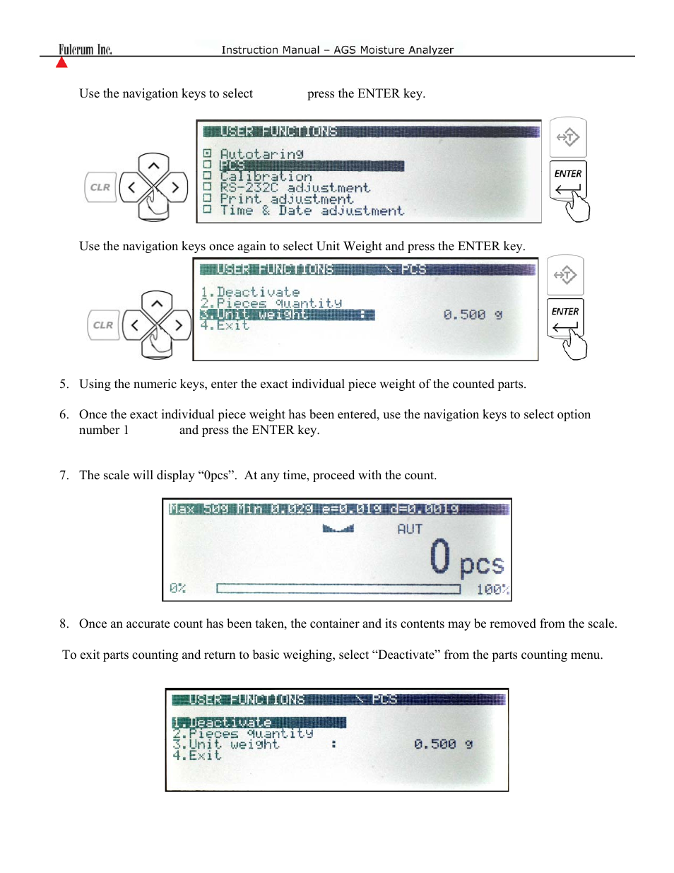 Torbal AGS Moisture Analyzer Instruction Manual User Manual | Page 34 / 48