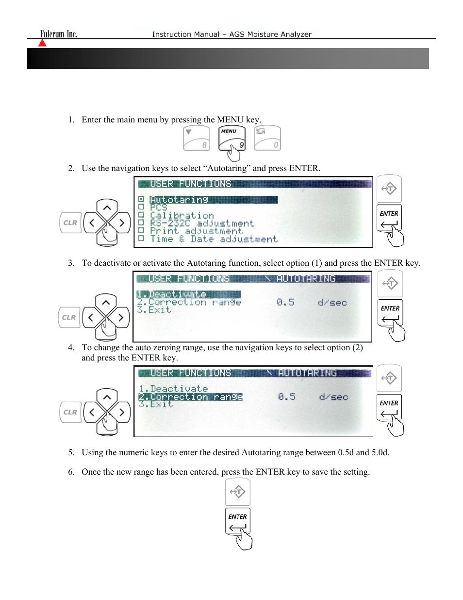 Chapter 19: main menu | Torbal AGS Moisture Analyzer Instruction Manual User Manual | Page 38 / 48