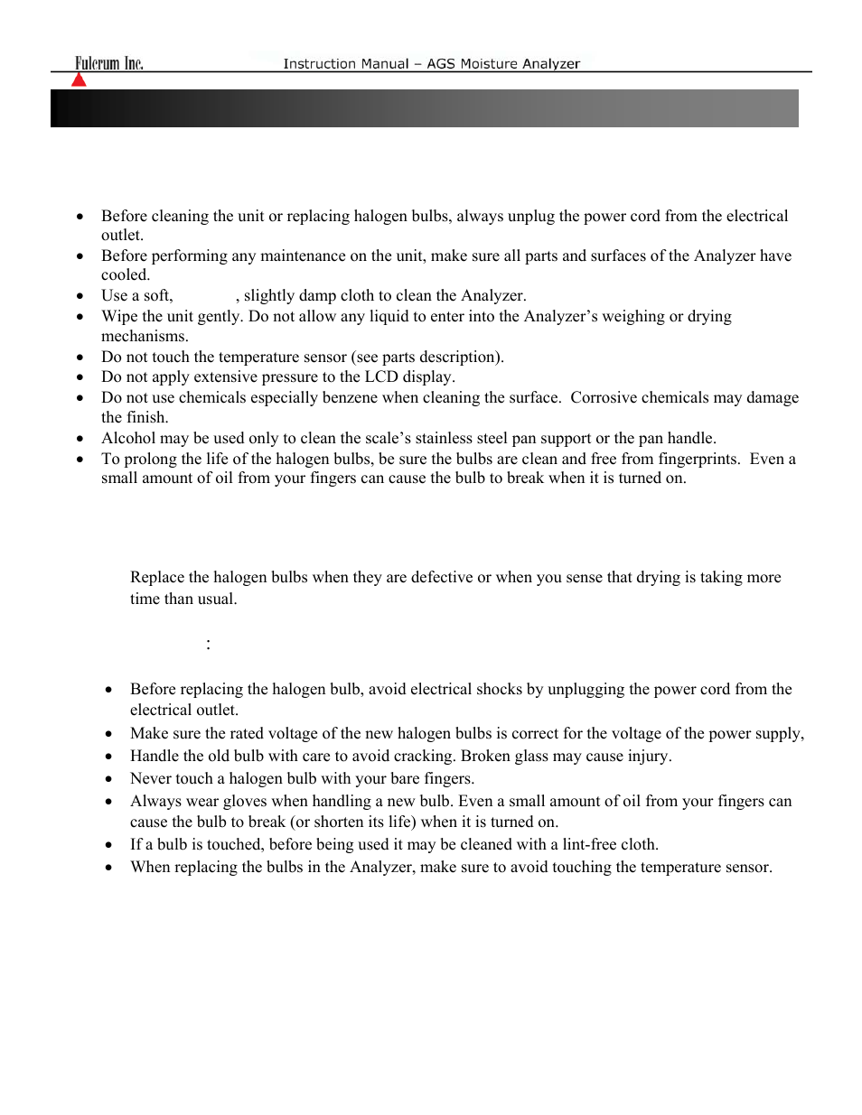 Torbal AGS Moisture Analyzer Instruction Manual User Manual | Page 44 / 48