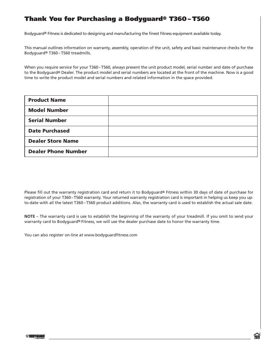 Bodyguard T360 User Manual | Page 33 / 36