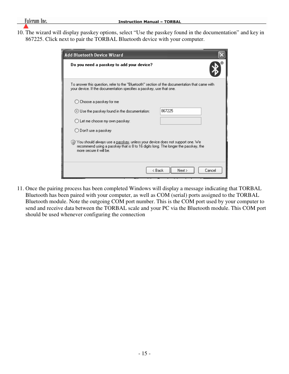 Torbal WM User Manual | Page 16 / 17