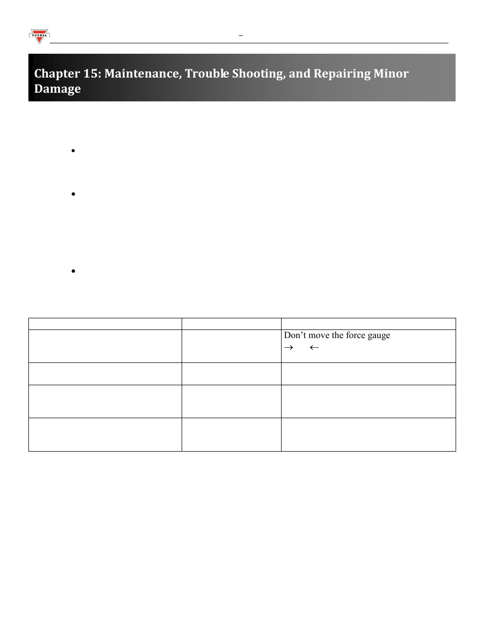 1 cleaning the force gauge | Torbal FA Series User Manual | Page 32 / 36