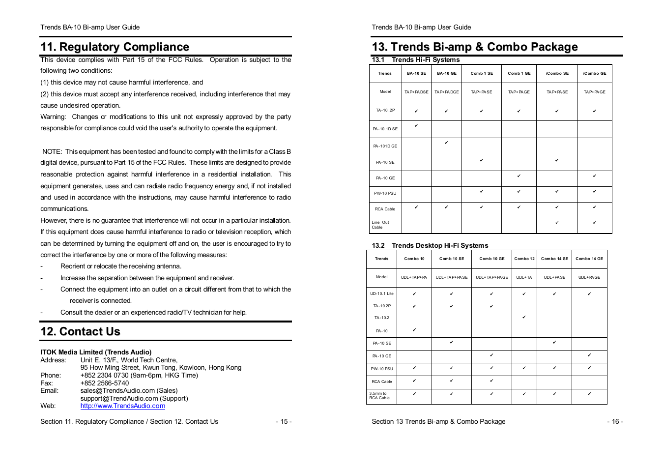 TrendsAudio BA-10 Bi-amp Audio System User Manual | Page 8 / 8